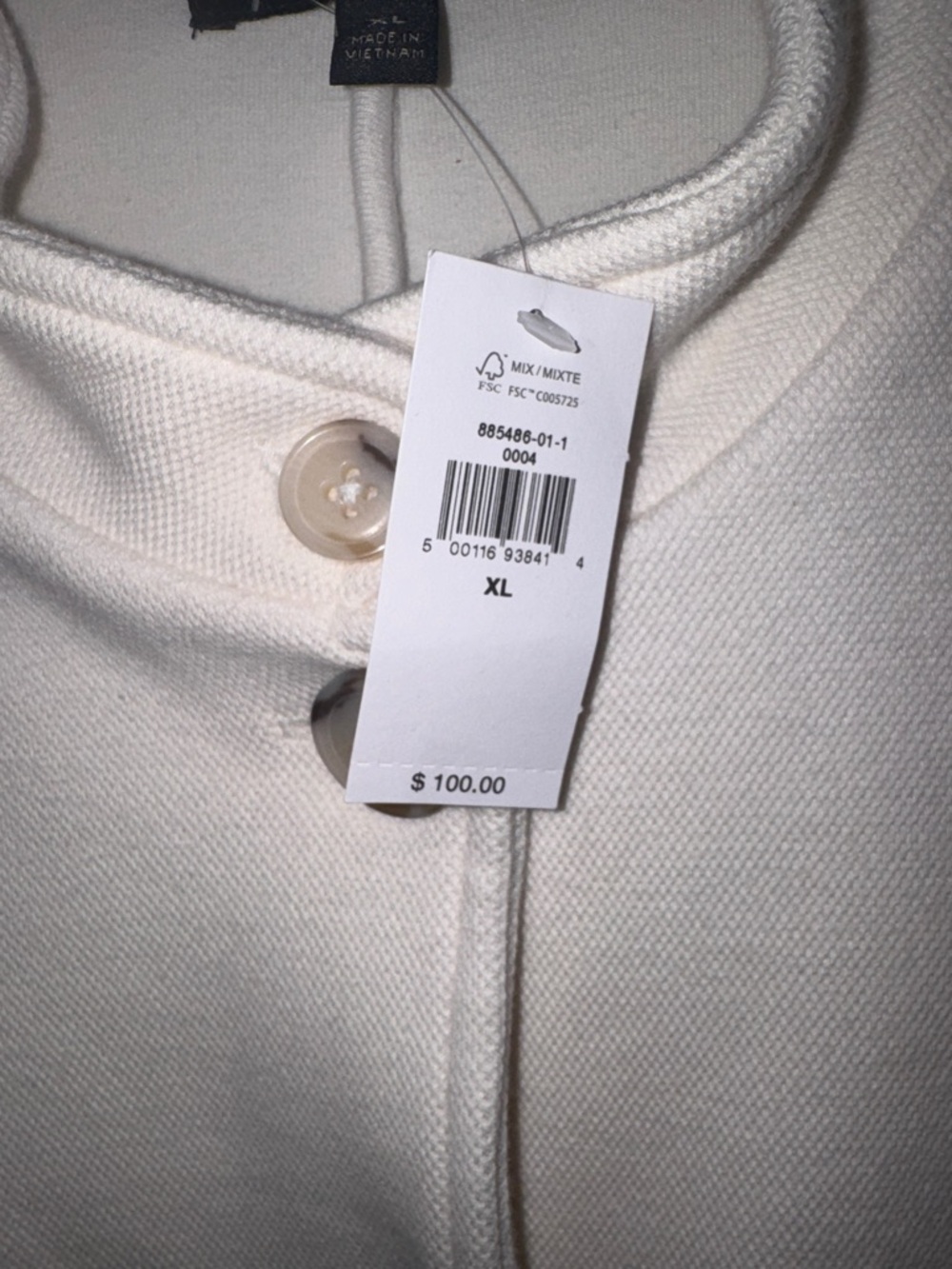 Banana Republic Women's Off-White Button Front Blazer - Picture 3 of 6